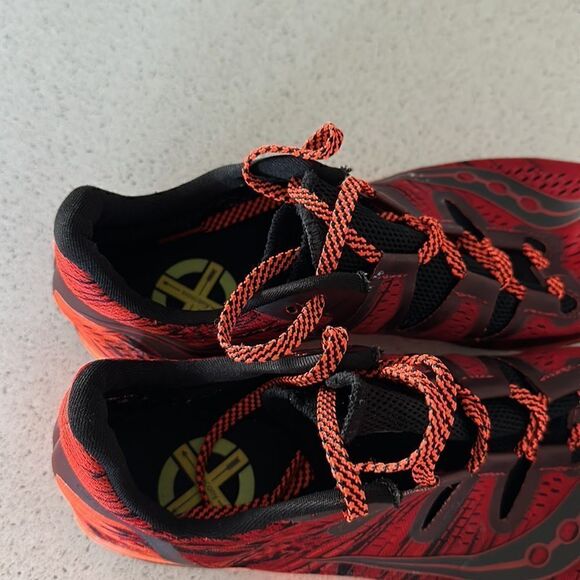 Saucony Men Cleats Carrera XC 3 Running Orange Red Black Track Spike 9 1/2 Shoe - Picture 7 of 13